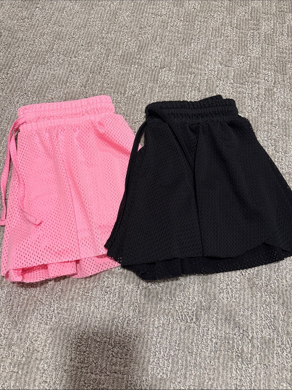 Mesh Athletic Skorts - Pink and Black, size 12 girls